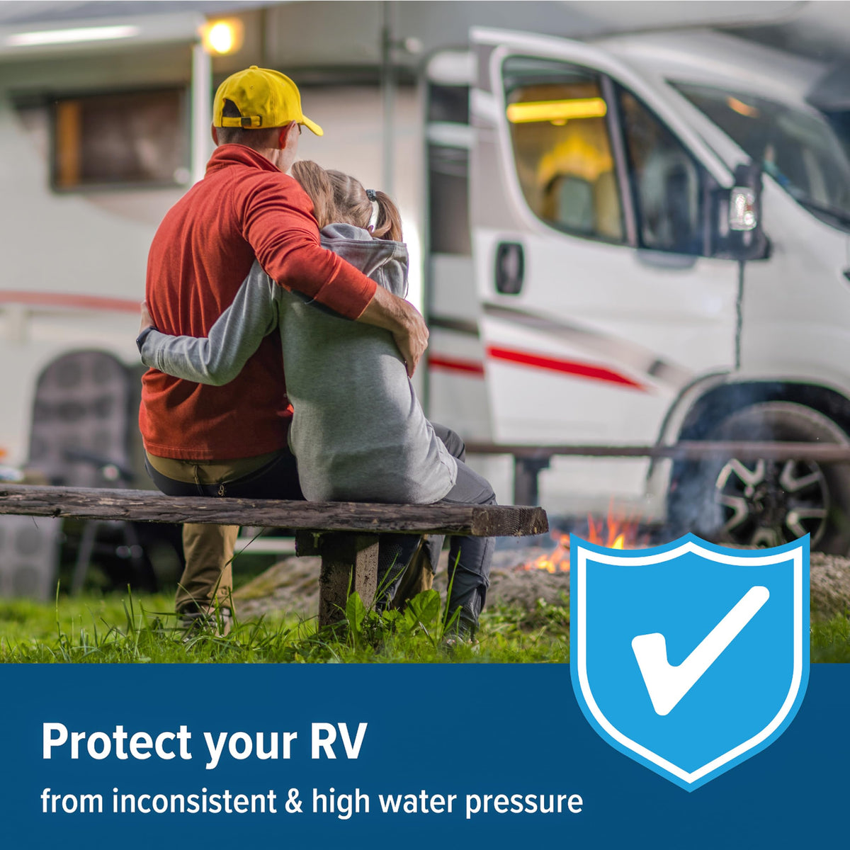 CAMCO 40058 Camco Adjustable RV Water Pressure Regulator - Lead-Free Brass