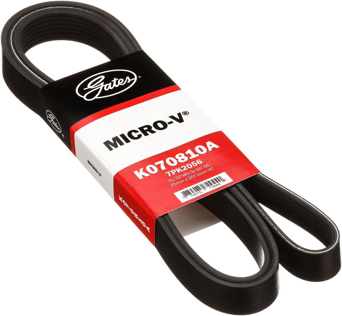 Gates K070810A Micro V Aramid Cord Serpentine Drive Belt