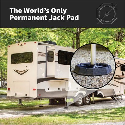 SNAPPAD XTRSP6 SnapPad Xtra RV Leveling Pads - Permanent Jack Stabilizers for RVs - 9" Round Leveling Jack Pads for LCI Leveling System - Heavy Duty Replacement for Blocks - Made in The USA (6-Pack)