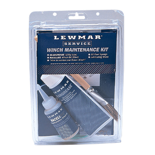 LEWMAR 19701500 Lewmar Winch Maintenance Kit – for Basic Winch Maintenance for Your Sailboat, for Winch Sizes 6"- 48", Includes 10 Pawl Springs, Gear Grease (100 g), Race lube (55 ml), Lubrication Brush