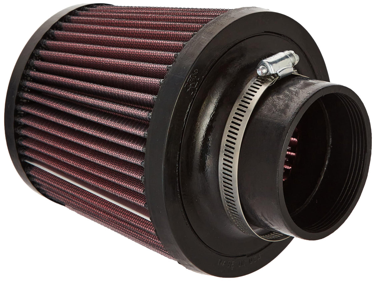 K&N FILTER RU-4990 K&N High-Flow Original Lifetime Universal Clamp-On Air Filter: Performance, Premium, Washable: Flange Diameter: 3 In, Filter Height: 5.5625 In, Flange Length: 1.75 In, Shape: Round Tapered, RU-4990