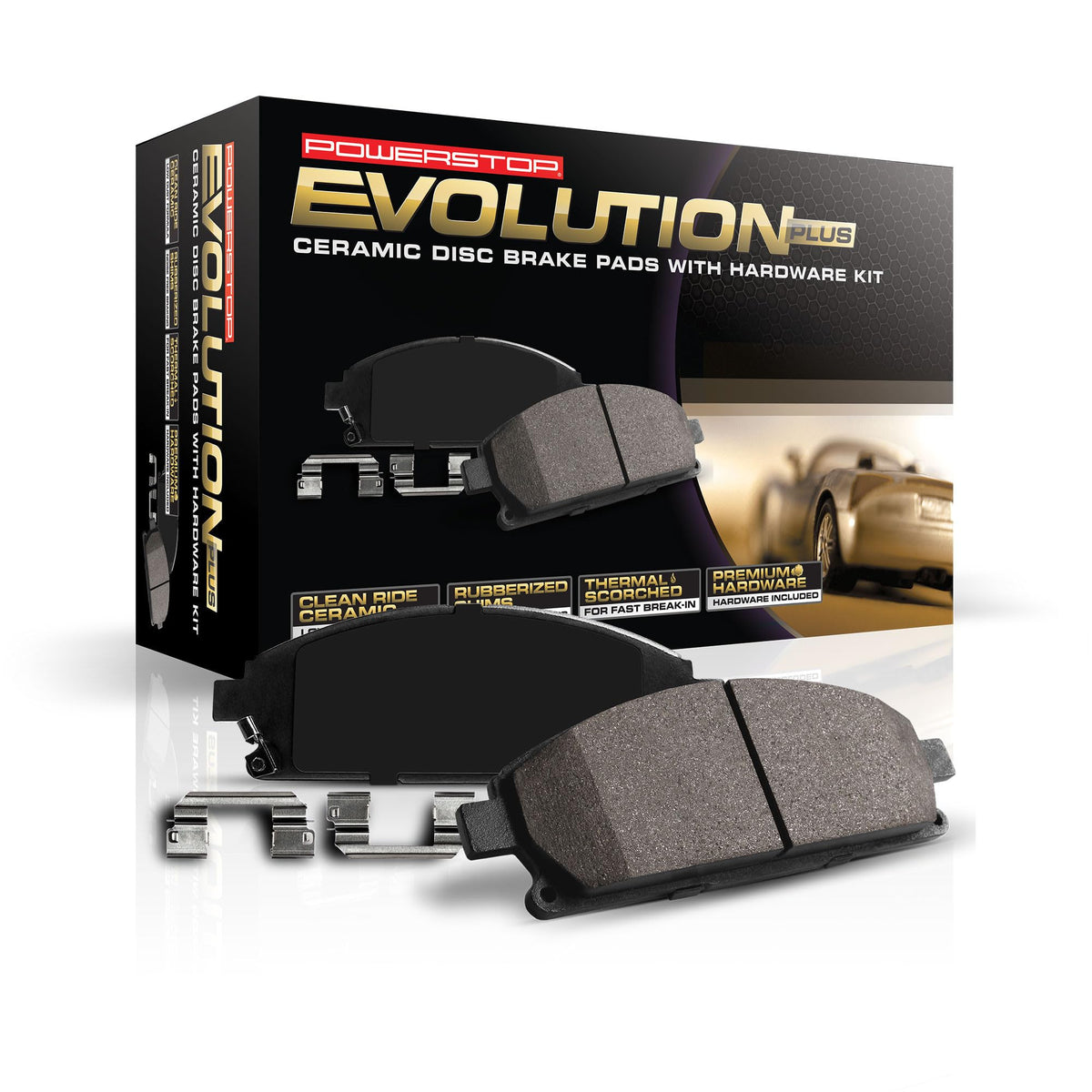 Powerstop 17-1454 Z17 Replacement Ceramic Brake Pads Front