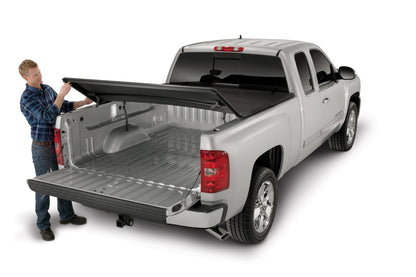 TRAILFX TFX3003 TrailFX Soft Tri-Fold Tonneau Cover Fits Ford F-150 6.5 Ft Bed 2004-2008 Black Vinyl with Aluminum Rails Lockable Tailgate Handle Clamp-On Installation Weather Resistant TrailFX TFX3003