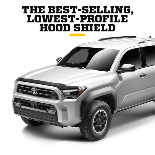 Husky Liners 2842085 Husky Liners Aeroskin Hood Protector Low Profile Deflector/Bug Shield – Fits 2015-2019 GMC Sierra 2500 HD / 3500 HD, (Excludes Induction System Hood) – Hood, 1-pc Smoke - 2842085