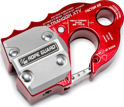 FACTOR 55 00382 Factor 55 UltraHook XTV Rope Guard for Synthetic Rope Protection, for XTV Powersport Vehicles, Silver