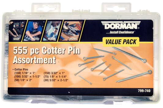 Dorman 799-740 Cotter Pin Value Pack- 6 Sku's- 555 Pieces