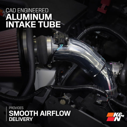 K&N 77-9043KP Cold Air Intake System: High-Flow Air Filter