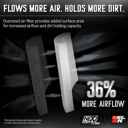 K&N FILTER 50-1561D K&N NextGen Cold Air Intake System: Dry-Flow Cotton Filter: Compatible with 2009-2023 DODGE/Ram 1500; 1500 Classic; 2500; 3500; 50-1561D