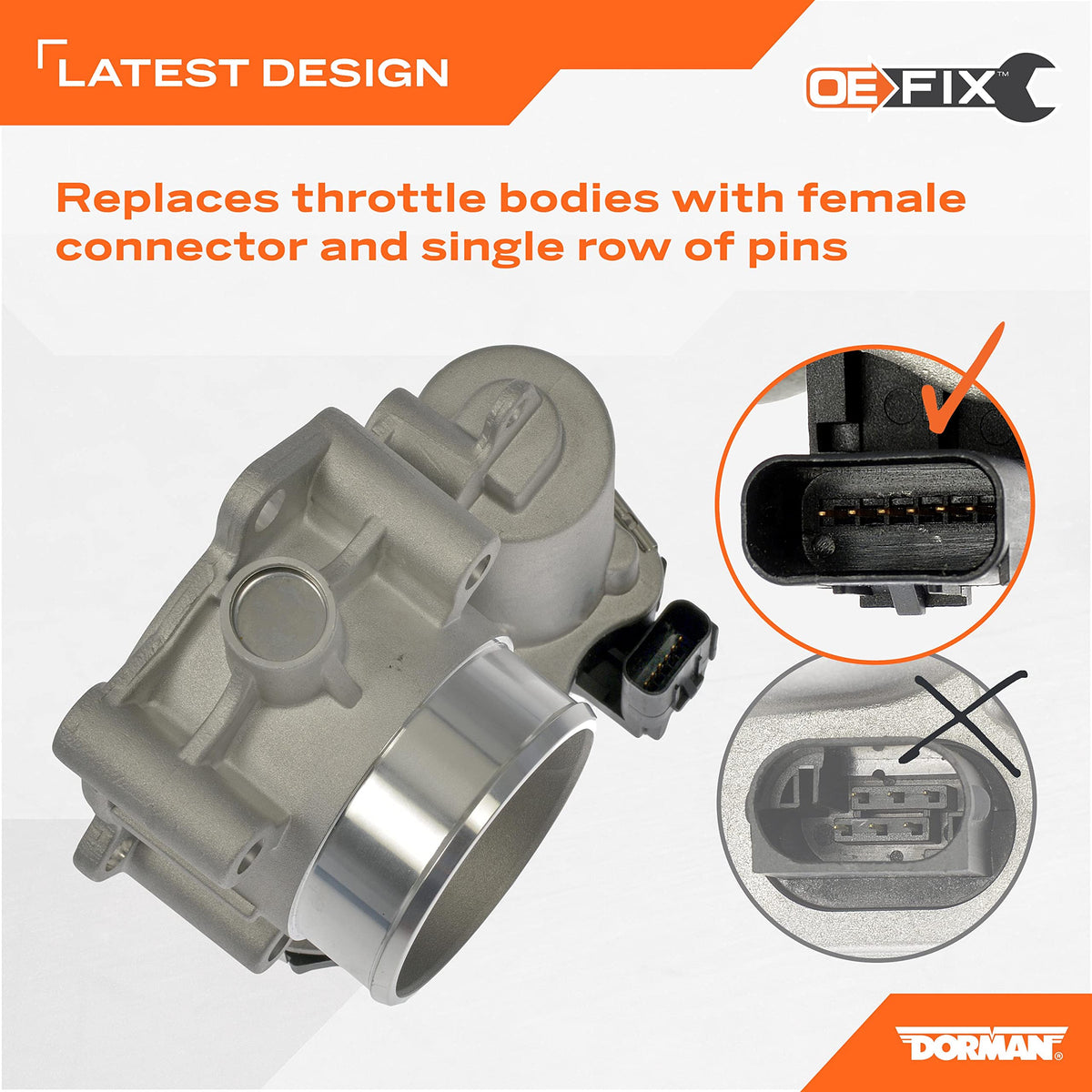 DORMAN 977-163 Dorman 977-163 Electronic Throttle Body Compatible with Select Chrysler/Dodge/Jeep Models (OE FIX)