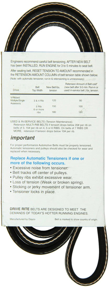 Dayco 5060705DR Serpentine Belt