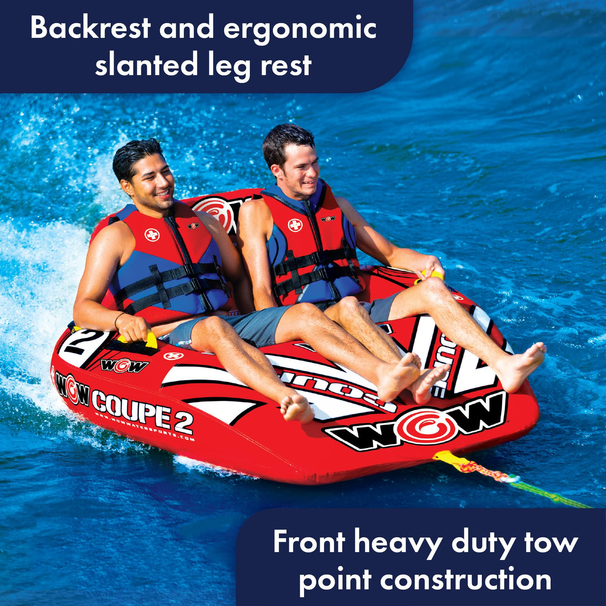 WOW SPORTS 15-1030 WOW Sports Coupe Cockpit Towable Tube - 1-2 Person