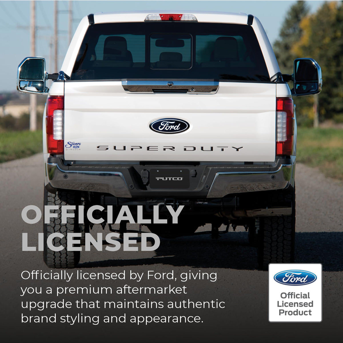 Putco 55553FD Putco 55553FD Ford Super Duty Hood Lettering Emblems Stamped Stainless Steel