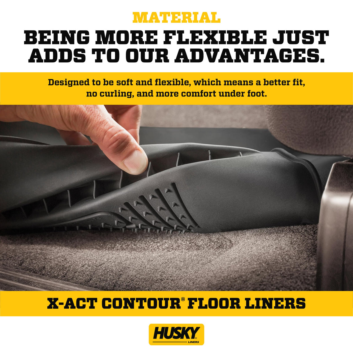 Husky Liners 50741 Husky Liners X-act Contour Floor Mats – Fits 2019-2024 Kia Forte – Front Row, 2-pc Black - 50741