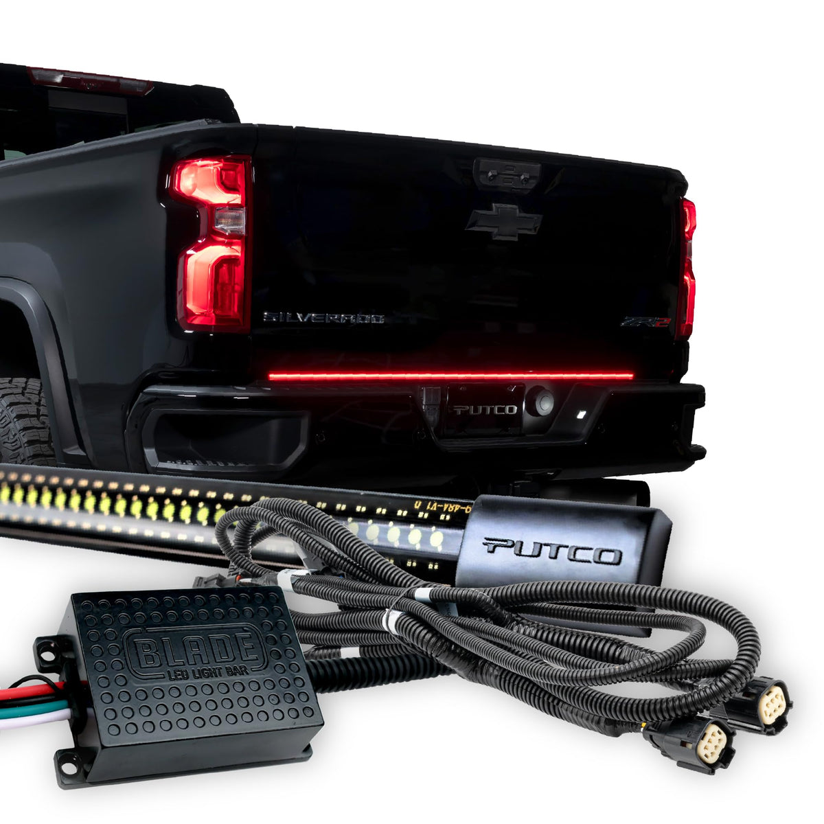 PUTCO 9203060-25 Putco 60" Blade LED Tailgate Light Bar Red/White LEDs & Plug-N-Play Quick Connect Harness - Fits Chevy Silverado & GMC Sierra HD 2500, 3500 2024-2027
