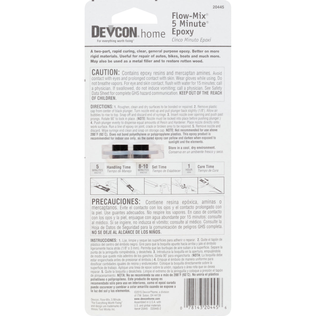 AP PRODUCTS 013-689306 AP Products Devcon 20445 Flow-Mix 5-Minute Epoxy - 14 ml
