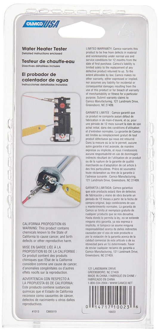 CAMCO 10023 Camco 10023 Water Heater Continuity Tester with Battery