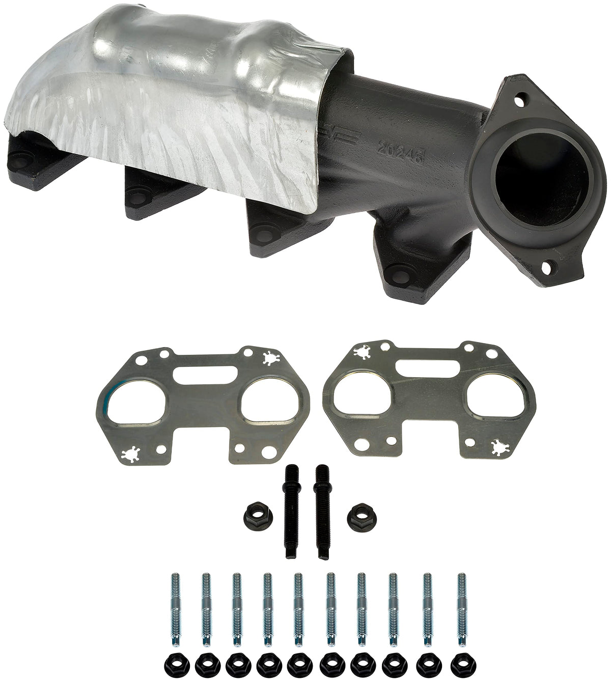 DORMAN 674-695XD Dorman 674-695XD Driver Side Ceramic Coated Exhaust Manifold Kit Compatible with Select Ford/Lincoln Models