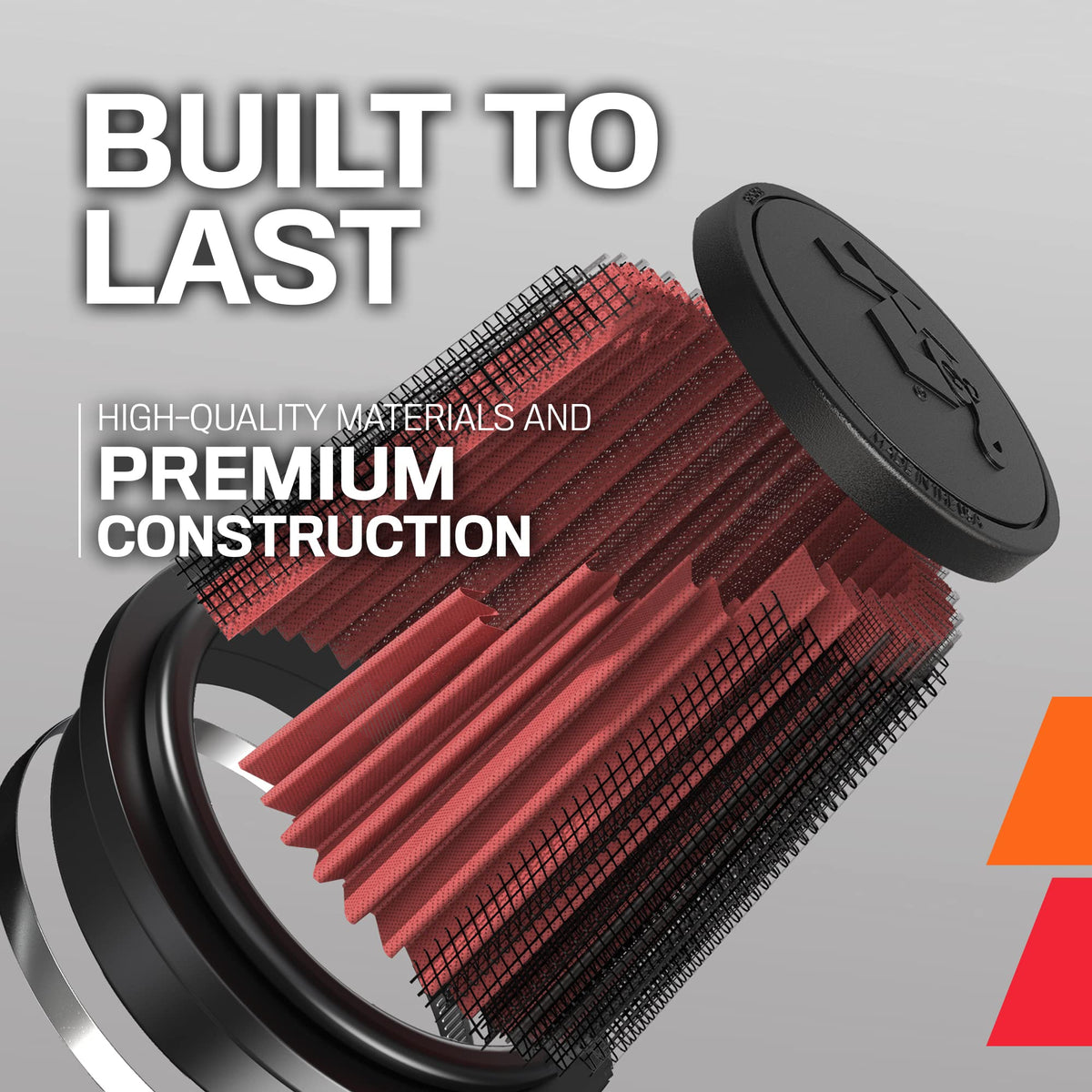 K&N FILTER RC-5046 K&N High-Flow Original Lifetime Universal Clamp-On Air Filter: High Performance, Premium, Washable: Flange Diameter: 6 In, Filter Height: 9 In, Flange Length: 0.625 In, Shape: Round Tapered, RC-5046