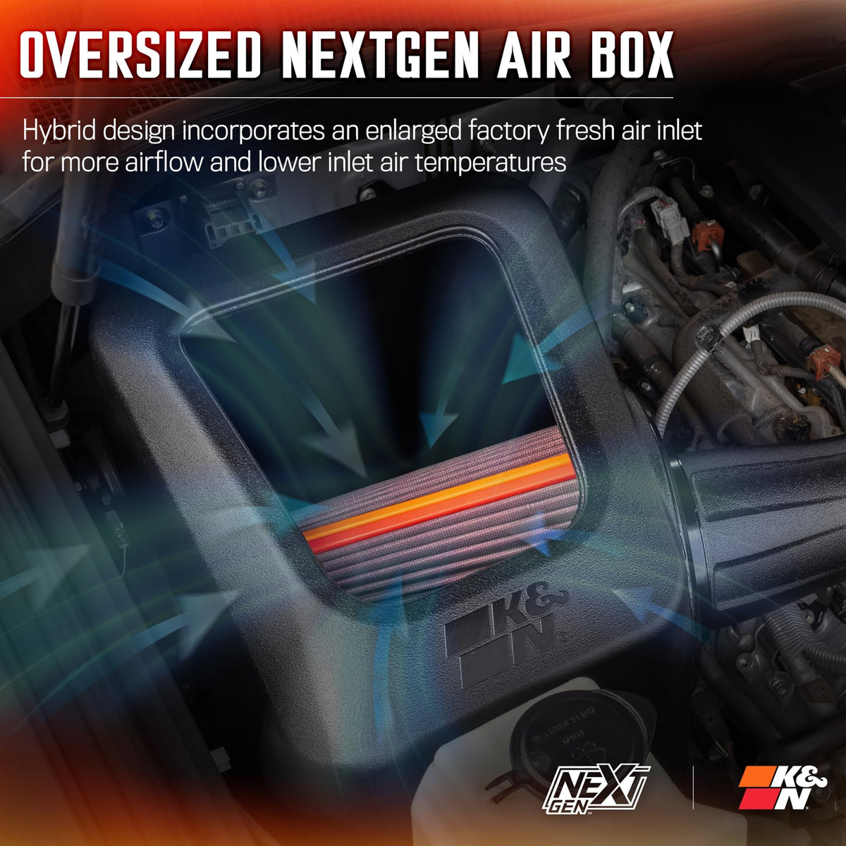 K&N FILTER 50-9036 K&N NextGen Cold Air Intake System: High-Flow Cotton Filter: Compatible with 2012-2021 Toyota: Tundra, Sequoia, 50-9036