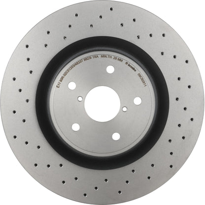 BREMBO 09C82811C02 Brembo 09.C828.11 UV Coated Pillar Vented drilled Brake Rotor SUBARU OE# 26300VA000