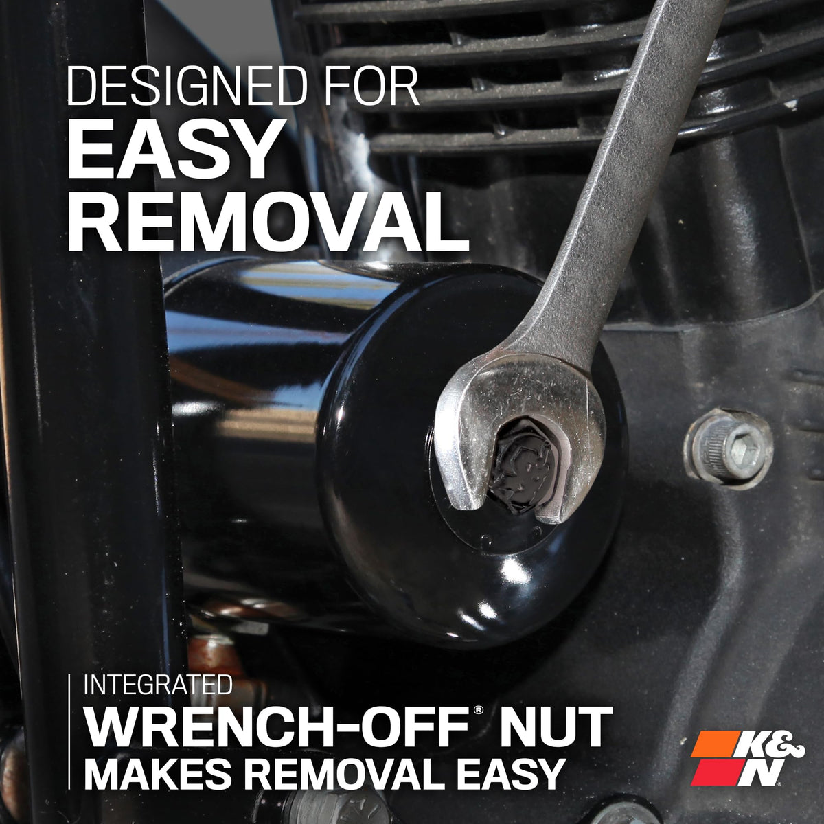 K&N FILTER KN-171B K&N Motorcycle Oil Filter: High Performance, Wrench Off Nut, KN-171B