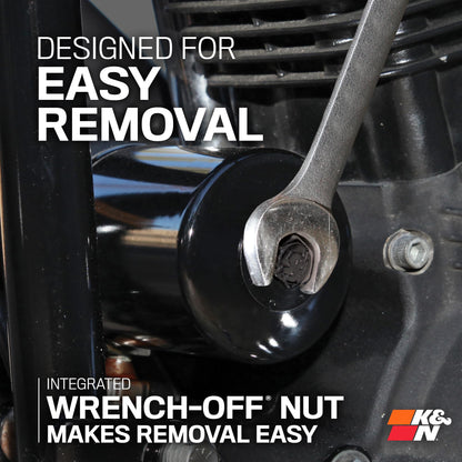 K&N FILTER KN-153 K&N Motorcycle Oil Filter: High Performance, Wrench Off Nut, KN-153