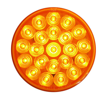 OPTRONICS SLL43AB2P Optronics SLL43AB2P Amber 4" Oval Sealed LED Warning Lamp