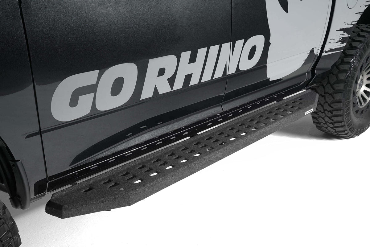 GO RHINO 69420687T Go Rhino RB20 Running Boards & Brackets | Galvanized Steel, Protective Bedliner Coating | 69420687T | Fits 2015-2023 Ram 1500 Classic Crew Cab & 2015-2018 Ram 1500 Crew Cab Classic Body Style