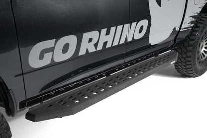 GO RHINO 69420687T Go Rhino RB20 Running Boards & Brackets | Galvanized Steel, Protective Bedliner Coating | 69420687T | Fits 2015-2023 Ram 1500 Classic Crew Cab & 2015-2018 Ram 1500 Crew Cab Classic Body Style