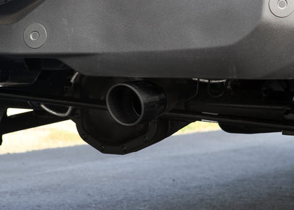 FLOWMASTER 818120 Flowmaster 818120 Outlaw Axle-Back Exhaust Kit 3 Inch 409 Stainless Steel Dual Exit 4 Inch Black Chrome Tips Compatible with 2021-2024 Ford Bronco 2.3L 2.7L 2 & 4-wheel drive 2 & 4 Door