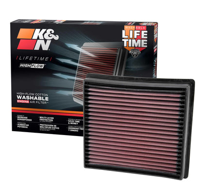 K&N FILTER 33-5005 K&N Performance Diesel High-Flow Lifetime Engine Air Filter: Increase Power: Premium, Washable: Compatible with 2013-2026 RAM: 2500, 3500, 4500, 5500, 33-5005