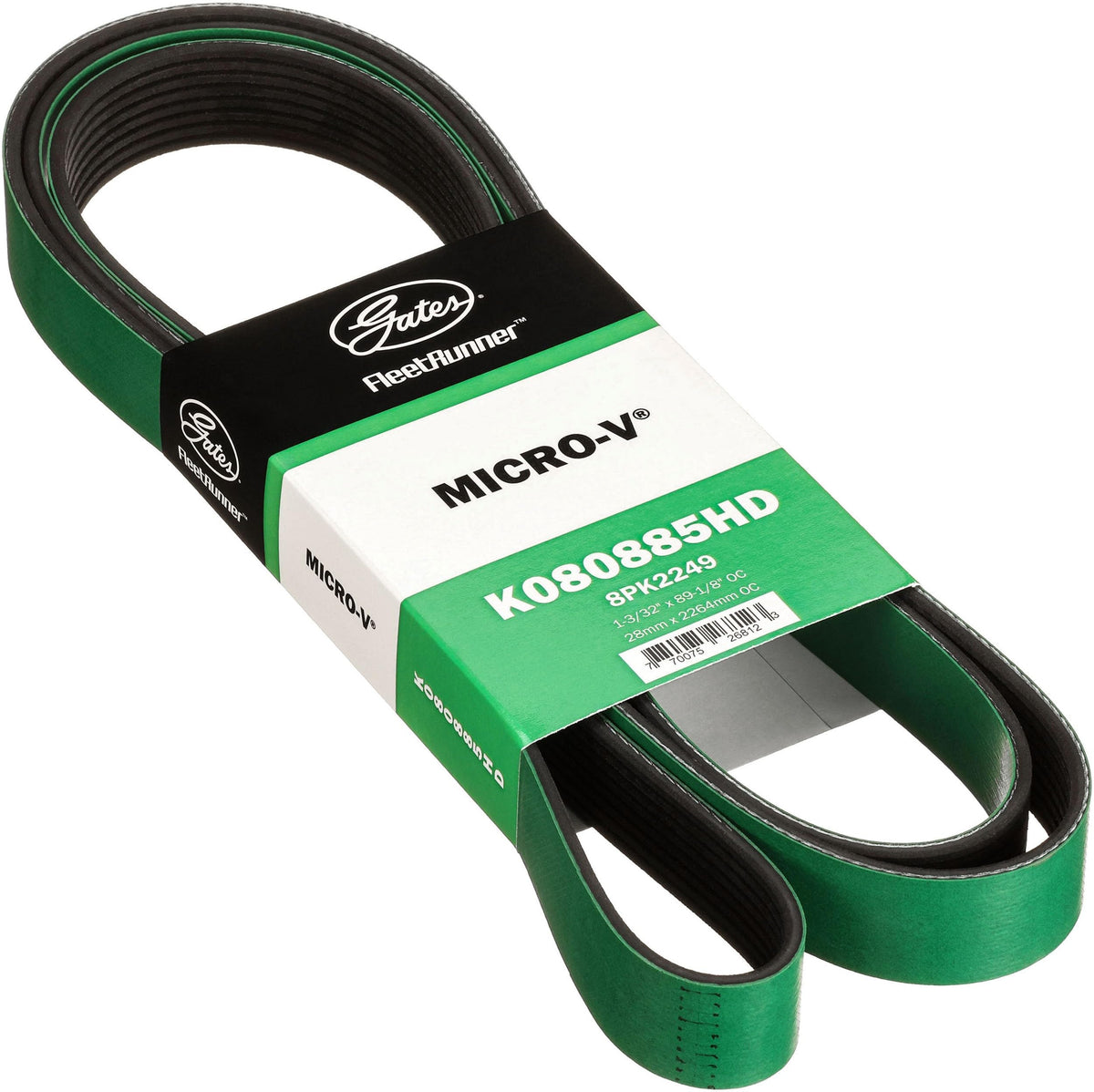 Gates K080885HD FleetRunner Heavy-Duty Micro-V Serpentine Drive
