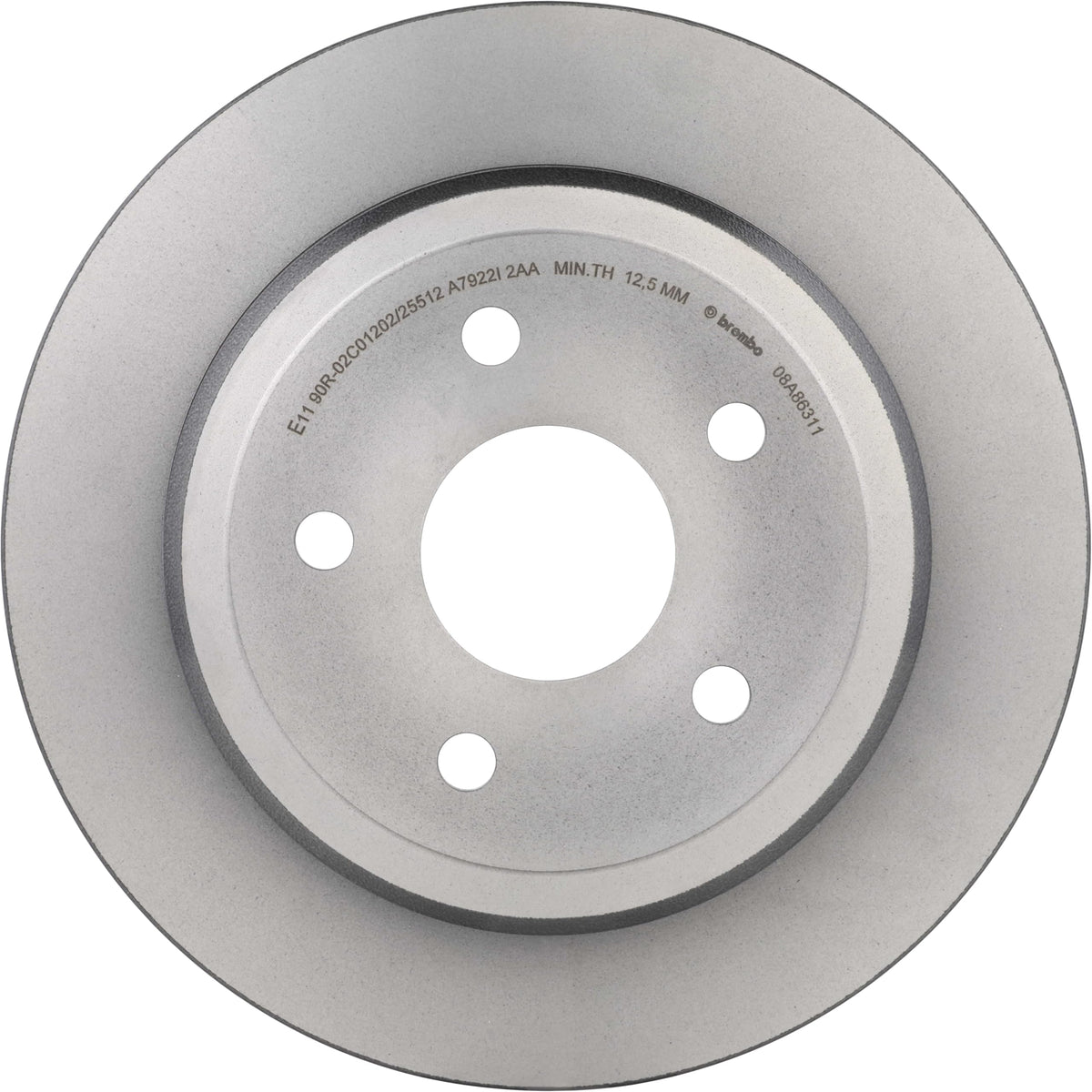 BREMBO 08A86311C02 Brembo 08.A863.11 UV Coated solid Rear Brake Rotor JEEP OE# 52089275AB