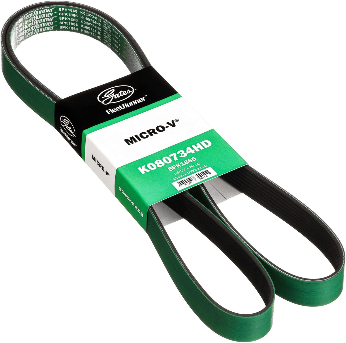 Gates K080734HD V-RIBBED BELT (HEAVY DUTY