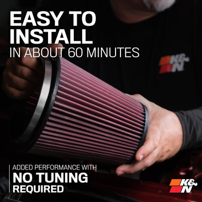 K&N FILTER 63-1586 K&N Cold Air Intake System: High-Flow Air Filter, Increase Performance & Towing: Compatible with 2020-2023 RAM: 1500, 63-1586