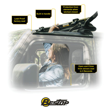 BESTOP 52453-35 Bestop Sunrider for Hardtop 5245335 for Jeep Wrangler JK 2007-2018