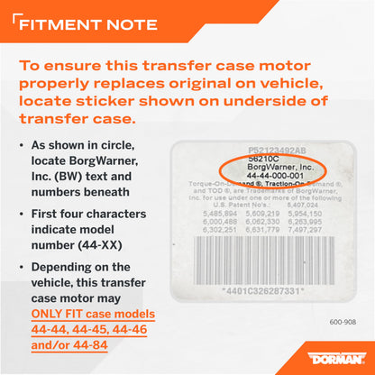 DORMAN 600-908 Dorman 600-908 Transfer Case Motor