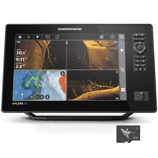 HUMMINBIRD 412020-1CHO Humminbird XPLORE 12 GPS Fish Finder, MEGA Side Imaging+ & HD Touchscreen (Control Head Only)