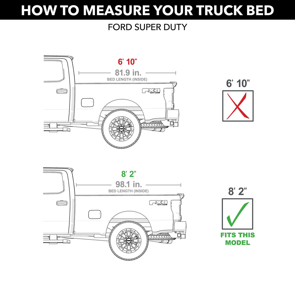 UNDERCOVER UX22026 RealTruck Undercover Ultra Flex Hard Folding Truck Bed Tonneau Cover | UX22026 | Fits 2017-2025 Ford F-250/350 Super Duty 8' 2" Bed (98.1")