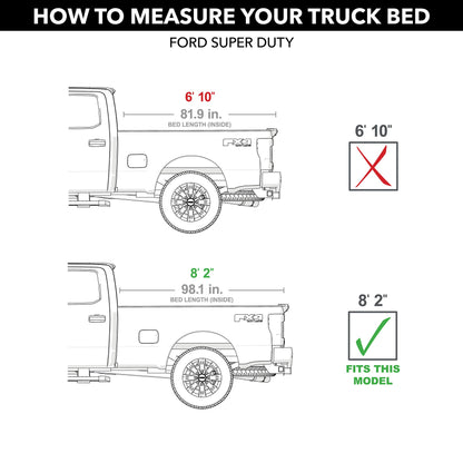 UNDERCOVER UX22026 RealTruck Undercover Ultra Flex Hard Folding Truck Bed Tonneau Cover | UX22026 | Fits 2017-2025 Ford F-250/350 Super Duty 8' 2" Bed (98.1")