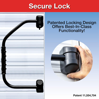 RV DESIGNER R227 RV Designer R227-27" GripSafe Locking Folding RV Handrail Assist, Black