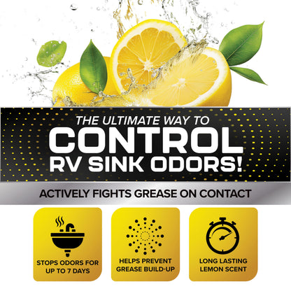 CAMCO 40256 Camco TST RV Grey Water Odor Control - Lemon Scent - 64oz - Made in the USA
