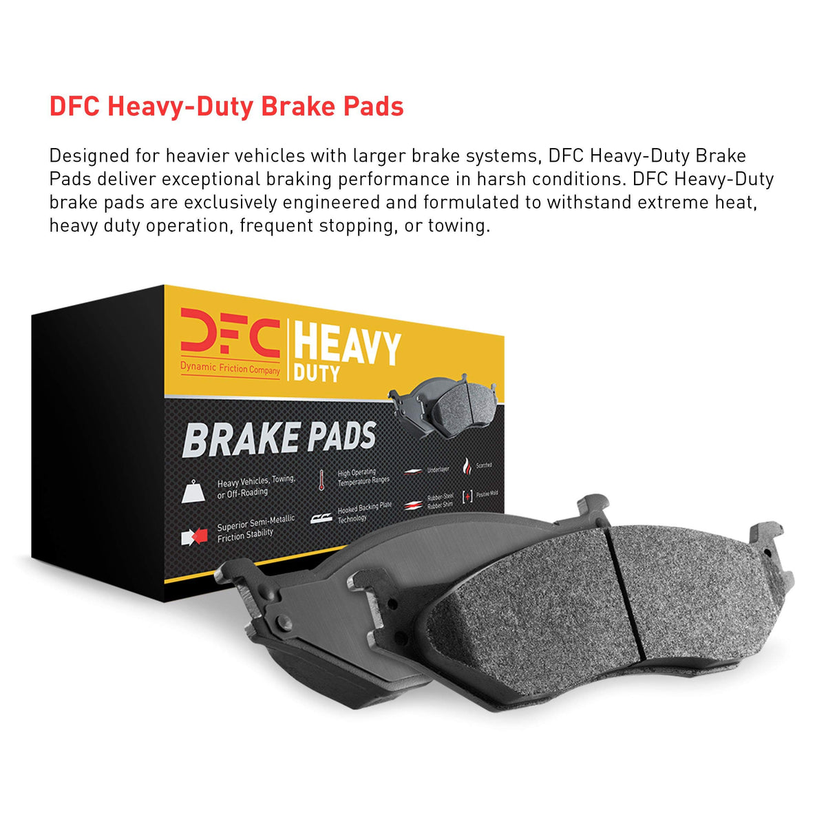 Dynamic Friction 1214-0052-00 DFC Front Heavy Duty Brake Pads