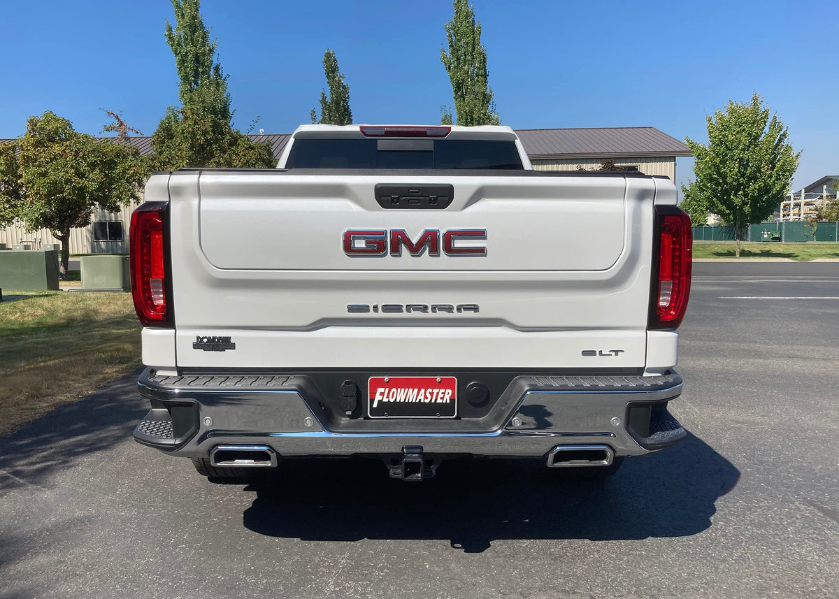 FLOWMASTER 717890 Flowmaster 717890 FlowFX Cat-Back Exhaust Kit 3.5 Inch Dual 2.5 Inch Tailpipes 409 Stainless Steel Compatible with 2019-2023 Chevy Silverado GMC Sierra 1500 6.2L 2/4WD and all Wheelbases