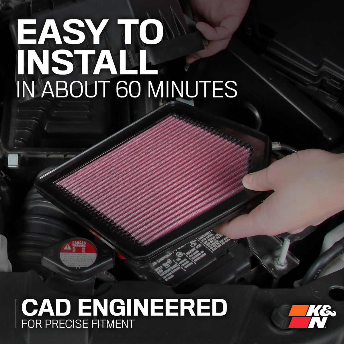 K&N 57-9036 Cold Air Intake System: High-Flow Air Filter
