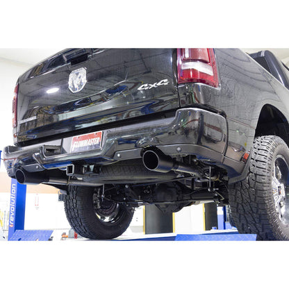 FLOWMASTER 817850 Flowmaster 817850 American Thunder Axle-Back Exhaust Kit 2.5 Inch 409 Stainless Steel 4.5 Inch Black 304 Tips Compatible with 2019-2024 New Body Ram 1500 5.7L 2/4WD except Factory Single Tailpipe