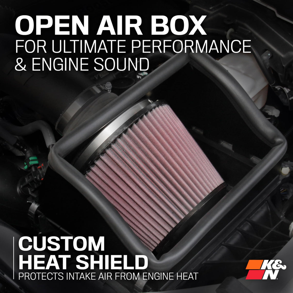 K&N 57-2575 Cold Air Intake System: High-Flow Air Filter