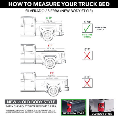 Retrax T-90481 RealTruck Retrax PowertraxPRO XR Retractable Truck Bed Tonneau Cover – T-90481 – Fits 2019 - 2025 Chevy/GMC Silverado/Sierra, w/ MultiPro/Flex tailgate (w/o Carbon Pro bed) 5' 10" Bed (69.9")