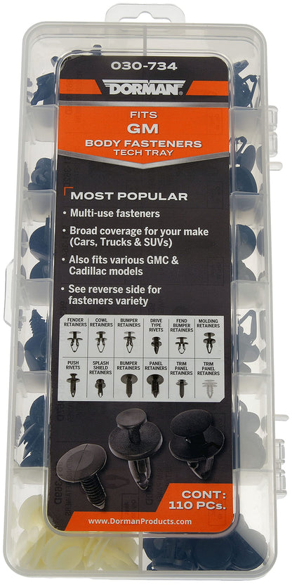Dorman 030-734 Fastener Tech Tray, 110 Piece Universal Fit