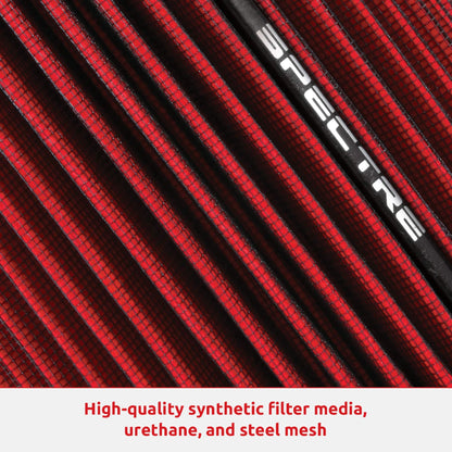 SPECTRE 8162 Spectre Performance Universal Clamp-On Air Filter: High Performance,Washable Filter: Round Tapered,3 in/3.5 in/4 in Flange ID,2.625 in (67 mm) H,6 in (152 mm) Base,4.75 in (121 mm) Top,SPE-8162,Red